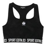 Dsquared2 Top tinta unita con Logo Nero per Bambina DQ0037 NERO DSQUARED2 