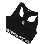 Dsquared2 Top tinta unita con Logo Nero per Bambina DQ0037 NERO DSQUARED2 