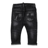 Dsquared2 Jeans tinta unita con Girovita Regolabile Nero per Neonato DQ01TCX NERO DSQUARED2 