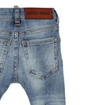 Dsquared2 Jeans tinta unita con Girovita Regolabile Azzurro per Bambino DQ01TCXX AZZURRO DSQUARED2 