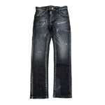 Dsquared2 Jeans tinta unita con Strappi Nero per Bambino DQ0236 NERO DSQUARED2 