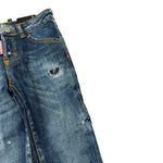 Dsquared2 Jeans tinta unita con Strappi Blu per Bambino DQ0239 BLU DSQUARED2 