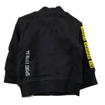 Dsquared2 Felpa tinta unita con Zip E Stampa Nero per Neonato DQ0282 NERO DSQUARED2 