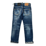Dsquared2 Jeans tinta unita con Strappi Blu per Bambino DQ03LD BLU DSQUARED2 