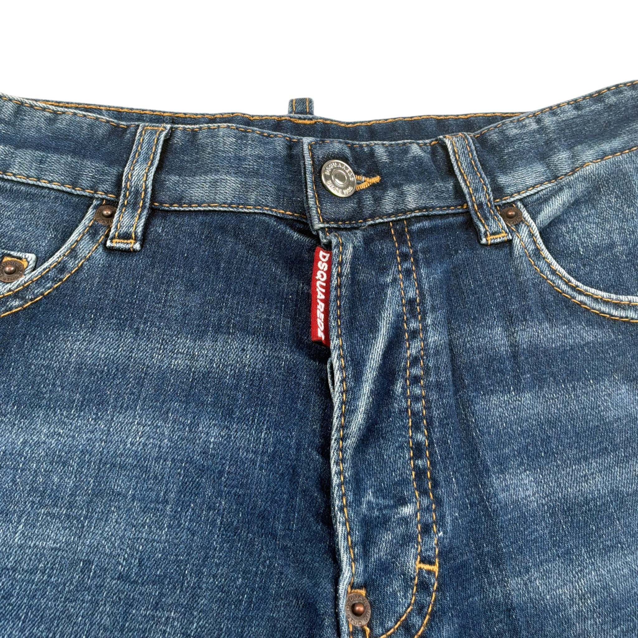 Dsquared2 Bermuda In Denim tinta unita Blu per Bambino DQ0782 BLU DSQUARED2 