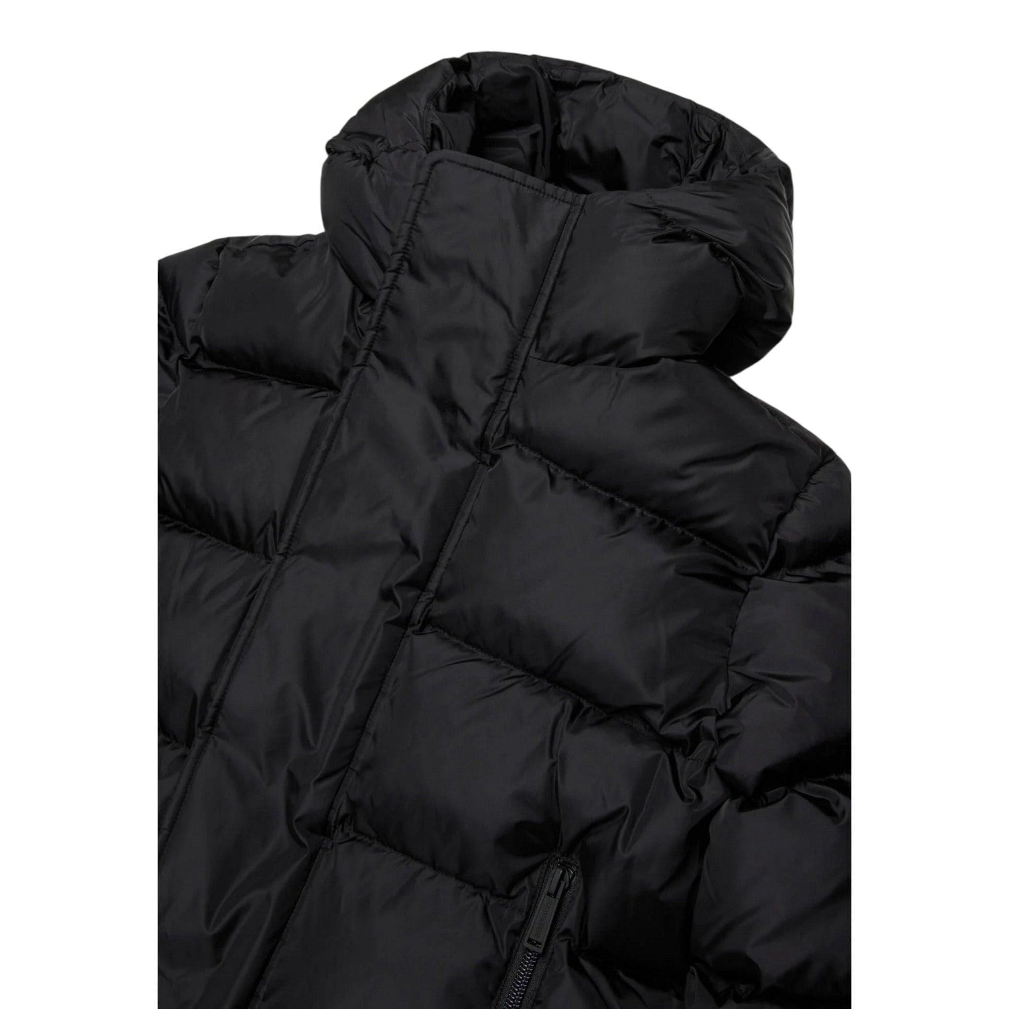 Dsquared2 Giubbino tinta unita con Zip E Cappuccio Nero per Bambino DQ1090X NERO DSQUARED2 