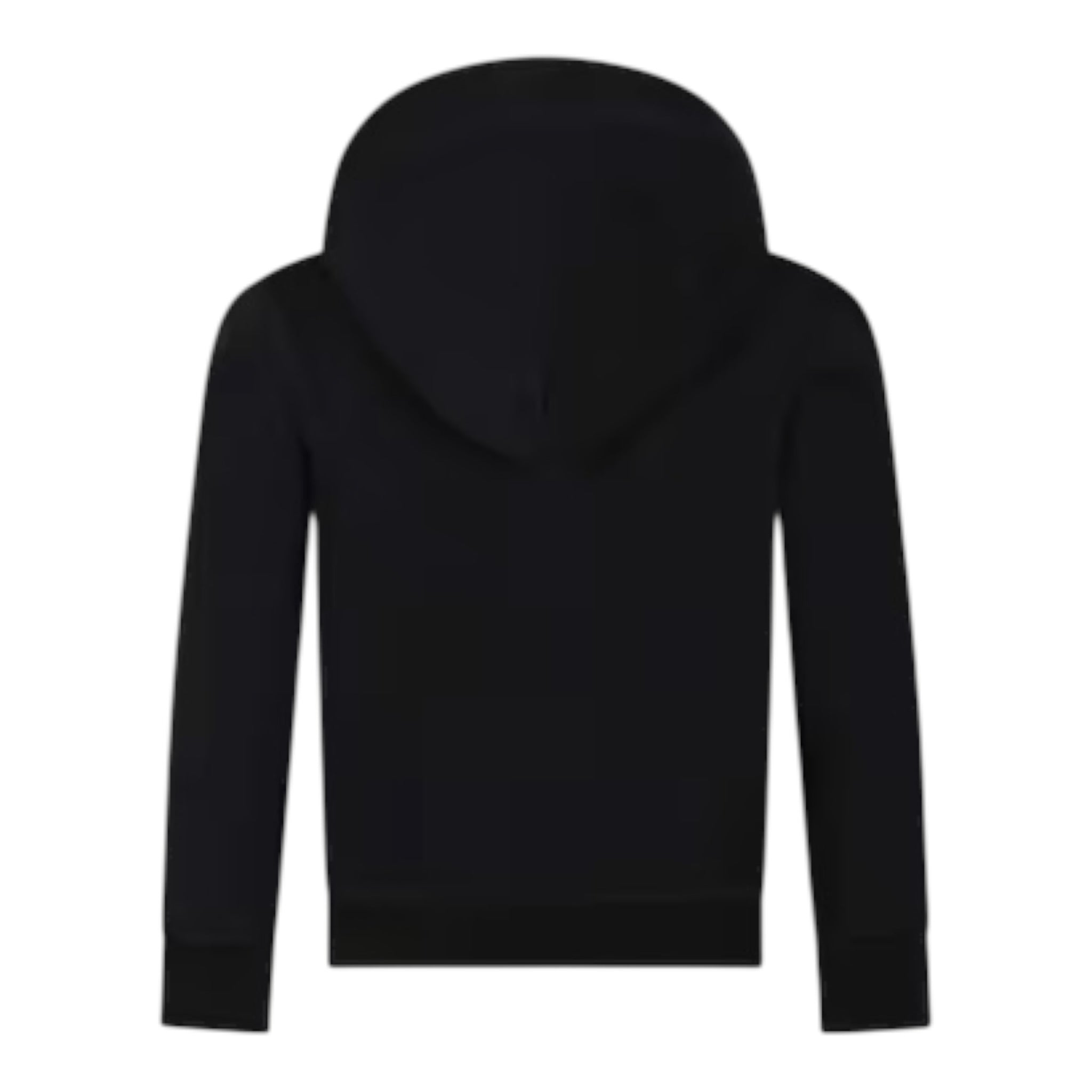 Dsquared2 Felpa tinta unita con Cappuccio E Stampa Nero per Bambino DQ1239 NERO DSQUARED2 