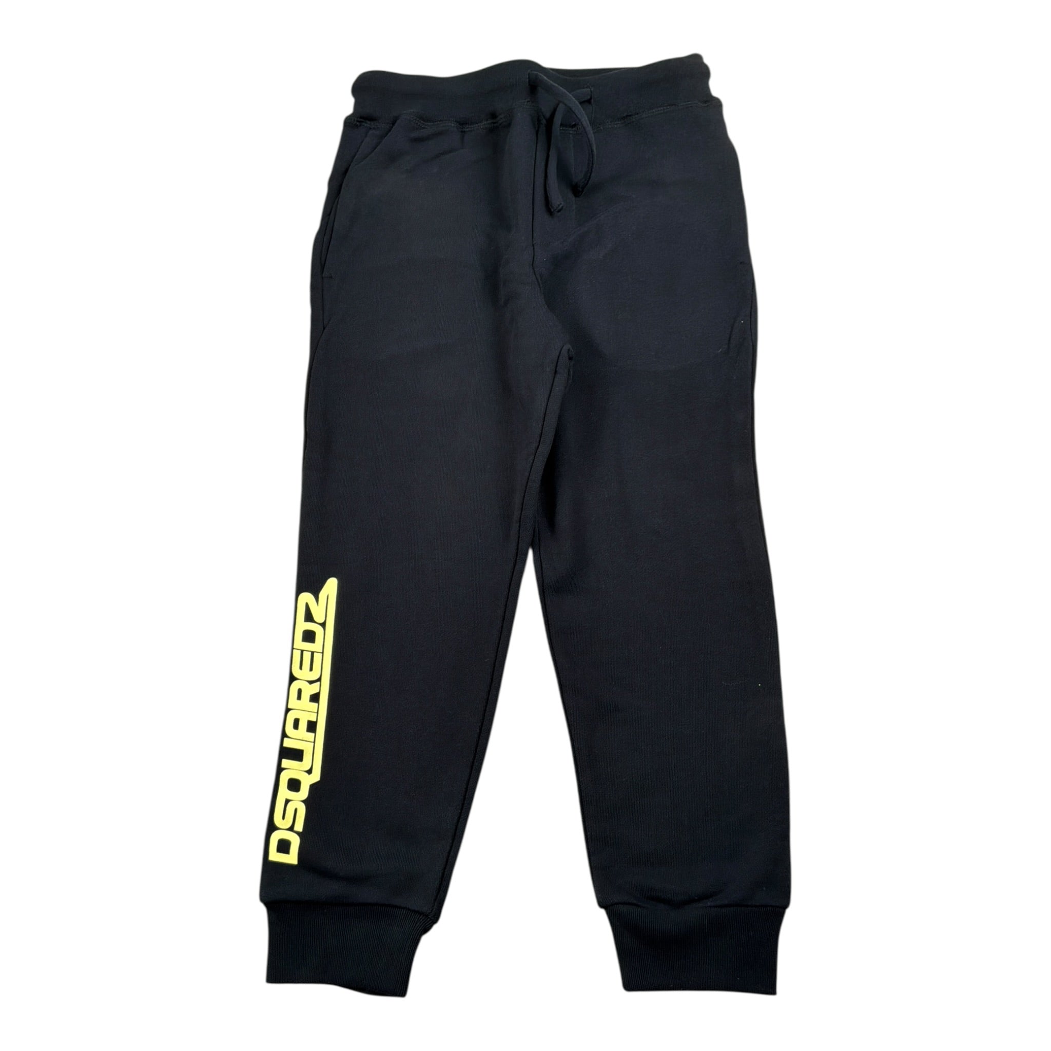 Dsquared2 Pantalone Modello Tuta tinta unita con Stampa Nero per Bambino DQ1810 NERO DSQUARED2 