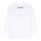 Dsquared2 Shirt tinta unita con Logo Bianco per Neonato DQ1879 BIANCO DSQUARED2 