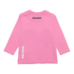 Dsquared2 Shirt tinta unita con Logo Rosa per Bambina DQ1879FJ ROSA DSQUARED2 
