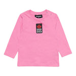 Dsquared2 Shirt tinta unita con Logo Rosa per Neonata DQ1879F ROSA DSQUARED2 