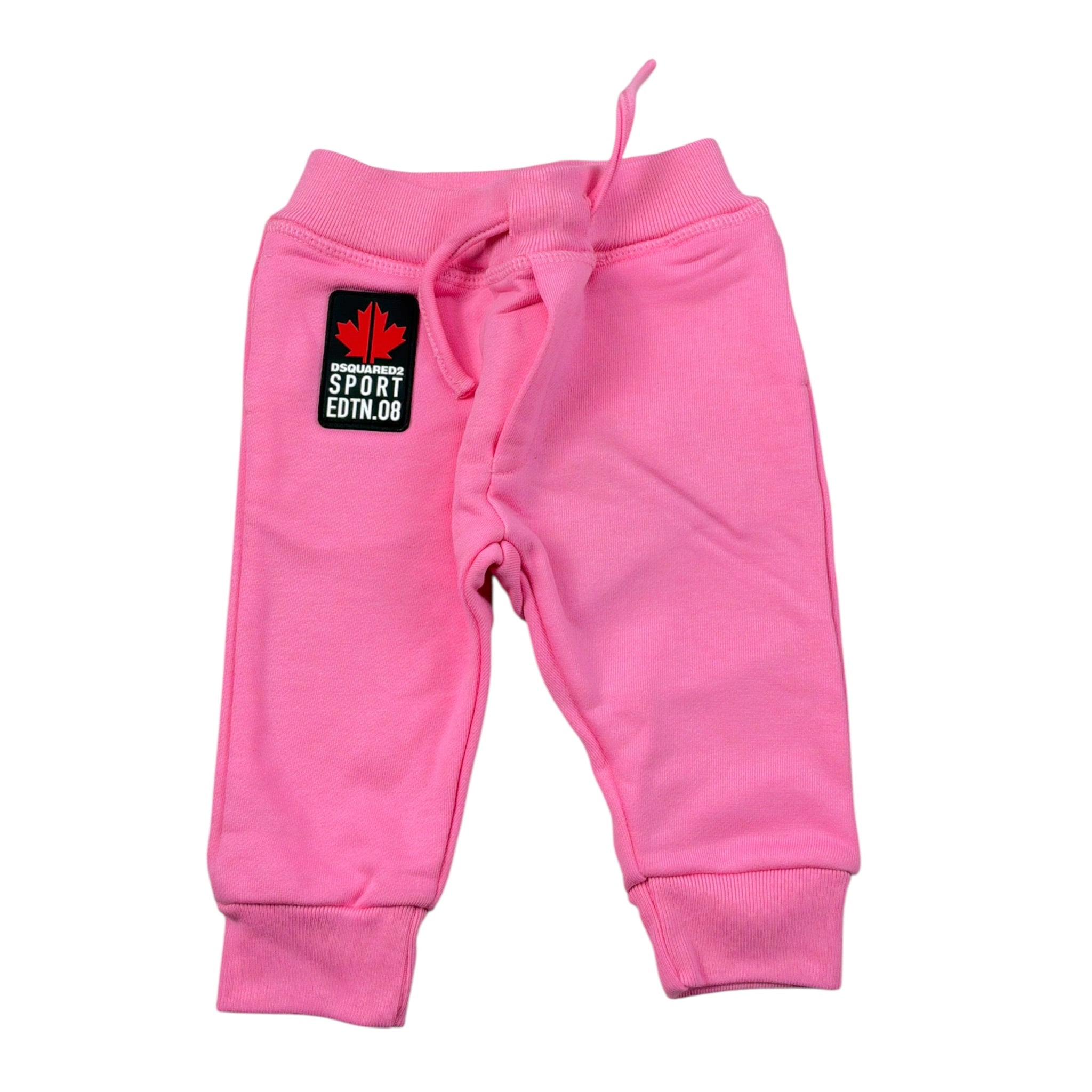 Dsquared2 Pantalone Modello Tuta tinta unita con Stampa Rosa per Bambina DQ1882FJ ROSA DSQUARED2 