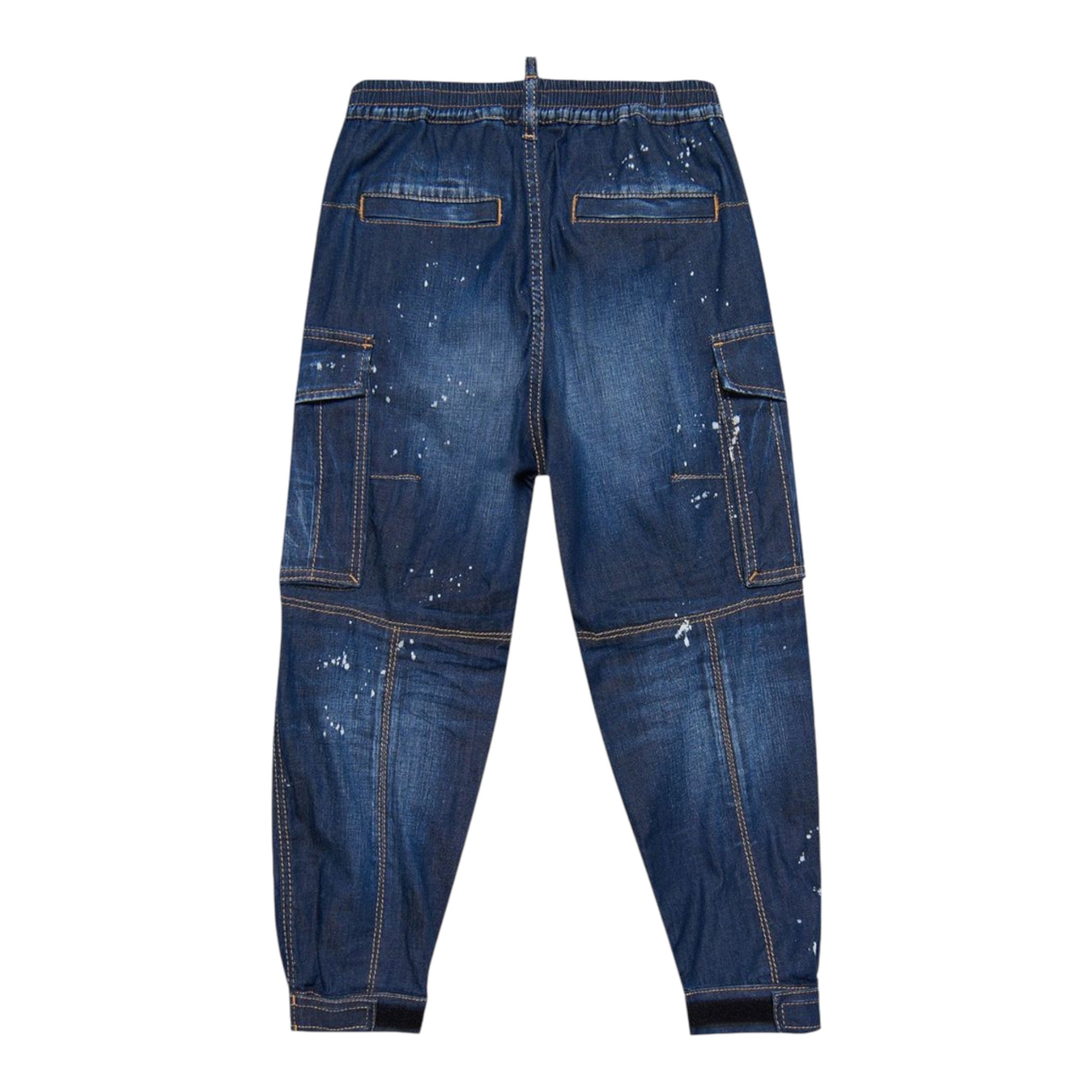 Dsquared2 Jeans tinta unita con Elastico In Vita Blu per Bambino DQ1924 BLU DSQUARED2 