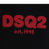 Dsquared2 T-Shirt tinta unita con Logo Nero per Bambino DQ2101 NERO DSQUARED2 