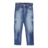 Dsquared2 Jeans tinta unita con Strappi Blu per Bambino DQ2241XX BLU DSQUARED2 
