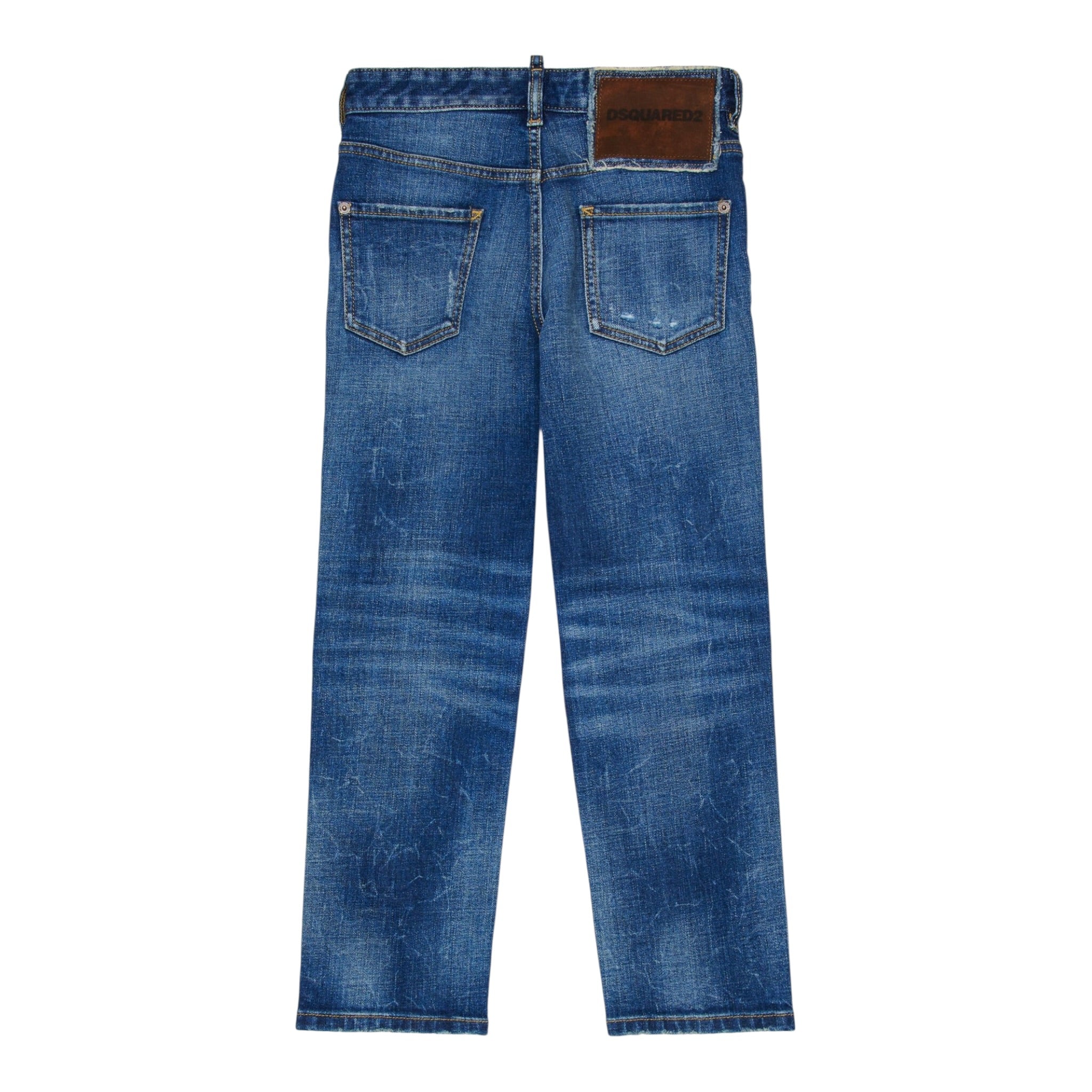 Dsquared2 Jeans tinta unita 5 Tasche Blu per Bambino DQ22522 BLU DSQUARED2 