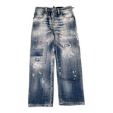 Dsquared2 Jeans tinta unita 5 Tasche Blu per Bambino DQ2252D0A7J BLU DSQUARED2 