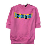 Dsquared2 Abito tinta unita Modello Felpa con Stampa Rosa per Neonata DQ2493 ROSA DSQUARED2 