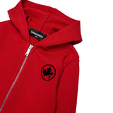Dsquared2 Felpa con Zip E Cappuccio tinta unita Rosso per Neonato DQ2624 ROSSO DSQUARED2 