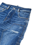 Dsquared2 Jeans tinta unita con Cuciture In Rilievo Blu per Bambino DQ26366 BLU DSQUARED2 