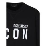 Dsquared2 Felpa tinta unita Girocollo con Stampa Nero per Bambino DQ2667 NERO DSQUARED2 