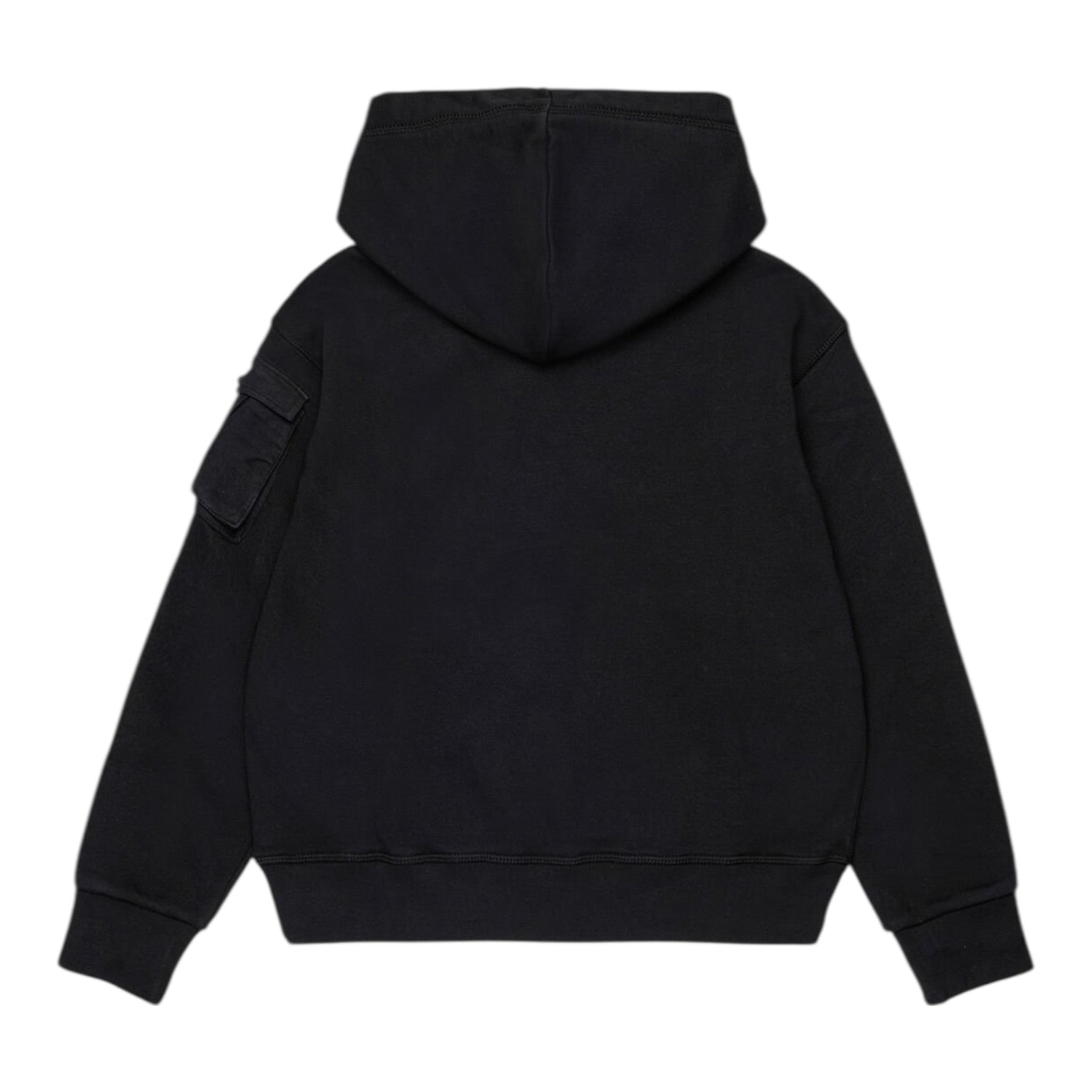 Dsquared2 Felpa Chiusa con Cappuccio tinta unita con Logo Nero per Bambino DQ2735 NERO DSQUARED2 