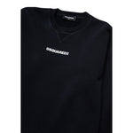 Dsquared2 Felpa Chiusa Girocollo tinta unita con Logo Nero per Bambino DQ2739XX NERO DSQUARED2 