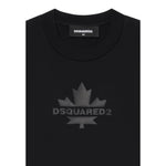 Dsquared2 T-Shirt Girocollo tinta unita con Logo Nero per Bambino DQ2743 NERO DSQUARED2 