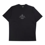 Dsquared2 T-Shirt Girocollo tinta unita con Logo Nero per Bambino DQ2743X NERO DSQUARED2 