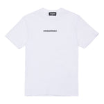 Dsquared2 T-Shirt Girocollo tinta unita con Logo Bianco per Bambino DQ2823XX BIANCO DSQUARED2 