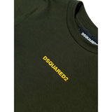 Dsquared2 T-Shirt Girocollo tinta unita con Logo Verde per Bambino DQ2853NJ VERDE DSQUARED2 