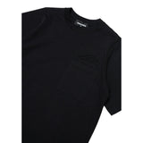 Dsquared2 T-Shirt Girocollo tinta unita con Taschino Nero per Bambino DQ2938 NERO DSQUARED2 
