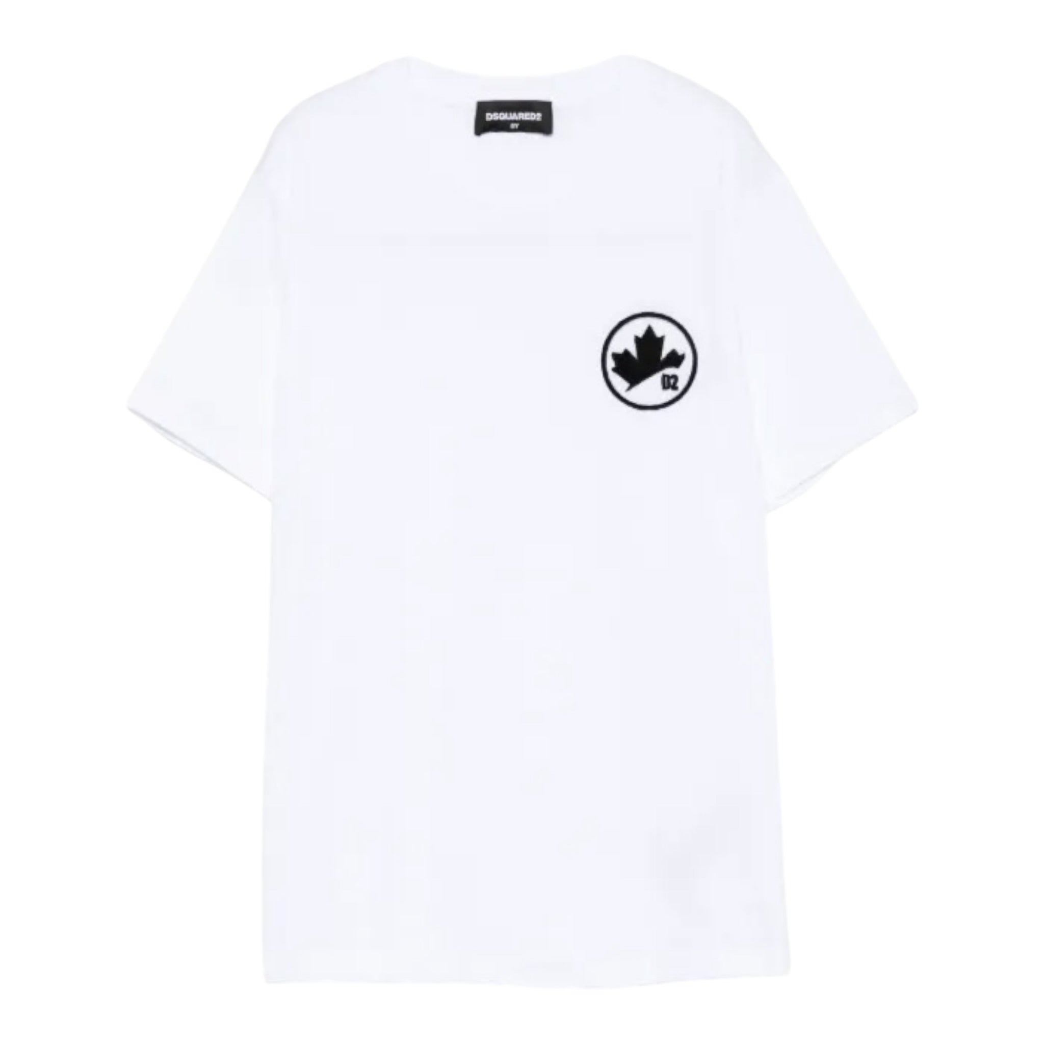 Dsquared2 T-Shirt Girocollo tinta unita con Logo Bianco per Bambino DQ2988 BIANCO DSQUARED2 
