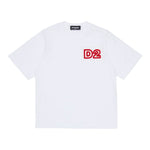 Dsquared2 T-Shirt Girocollo tinta unita con Logo Bianco per Bambino DQ2996 BIANCO DSQUARED2 