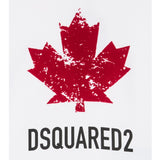 Dsquared2 Felpa tinta unita Girocollo con Stampa Bianco per Bambino DQ3005XX BIANCO DSQUARED2 