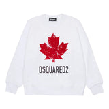 Dsquared2 Felpa tinta unita Girocollo con Stampa Bianco per Bambino DQ3005XXXXX BIANCO DSQUARED2 