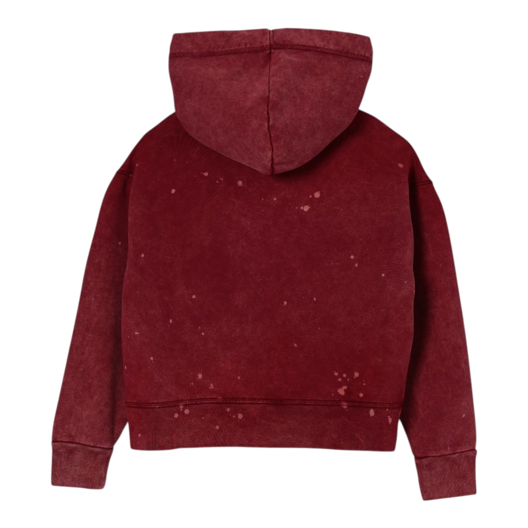Dsquared2 Felpa tinta unita con Cappuccio E Stampa Bordeaux per Bambina DQ3009 BORDEAUX DSQUARED2 