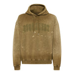 Dsquared2 Felpa tinta unita con Cappuccio E Stampa Verde per Bambina DQ3009 VERDE DSQUARED2 