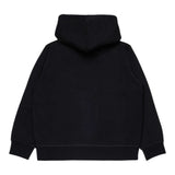 Dsquared2 Felpa Chiusa con Cappuccio tinta unita con Logo Nero per Bambino DQ3016 NERO DSQUARED2 