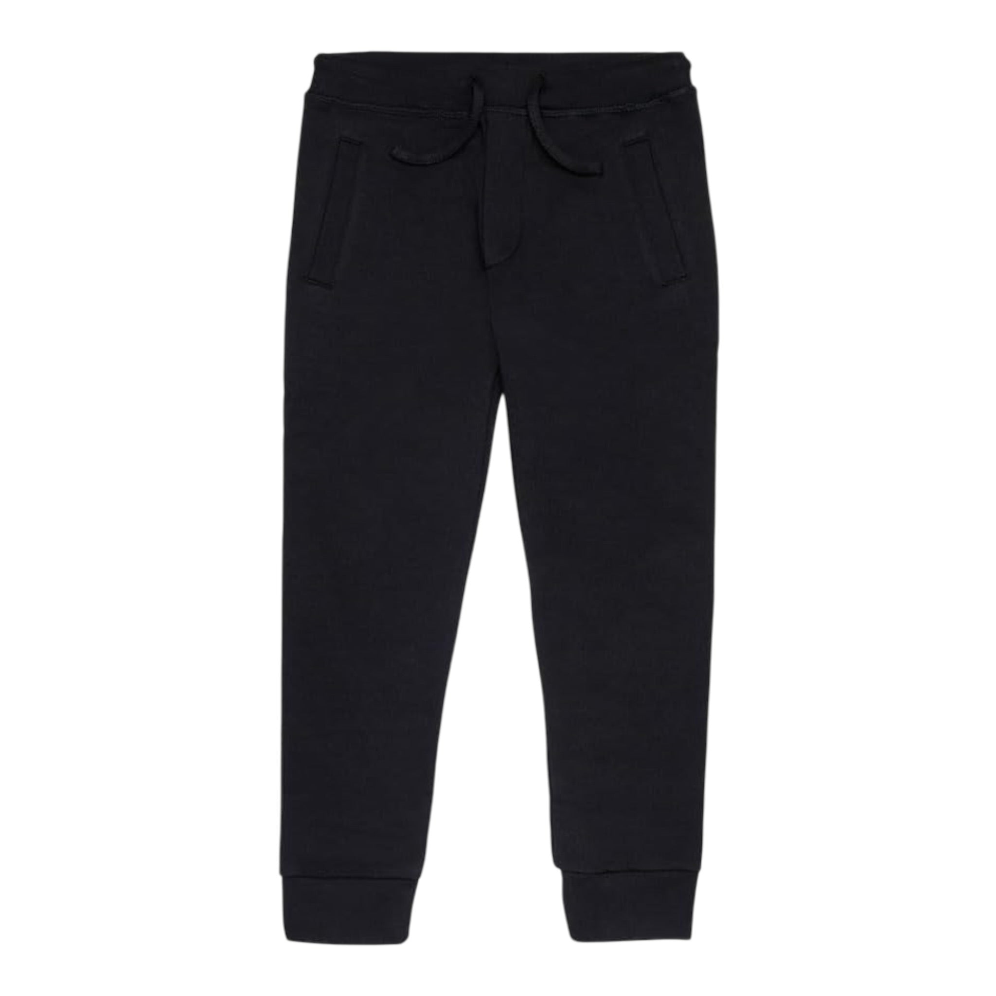 Dsquared2 Pantalone Tuta tinta unita con Logo Nero per Bambino DQ3033 NERO DSQUARED2 