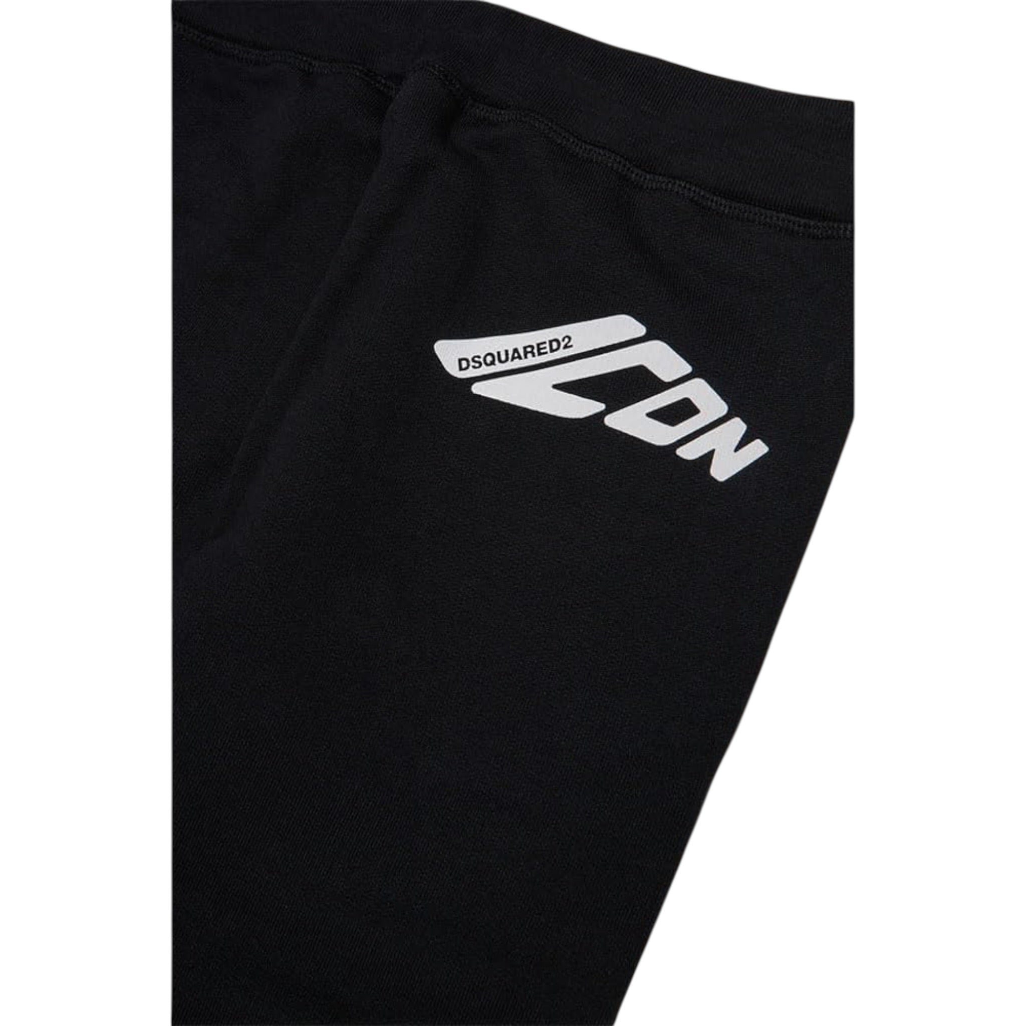 Dsquared2 Pantalone Tuta tinta unita con Logo Nero per Bambino DQ3033 NERO DSQUARED2 