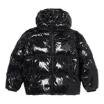 Dsquared2 Giubbino tinta unita con Zip E Cappuccio Nero per Bambino DQ3042 NERO DSQUARED2 