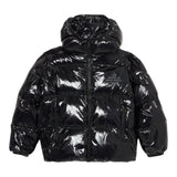 Dsquared2 Giubbino tinta unita con Zip E Cappuccio Nero per Bambino DQ3042 NERO DSQUARED2 