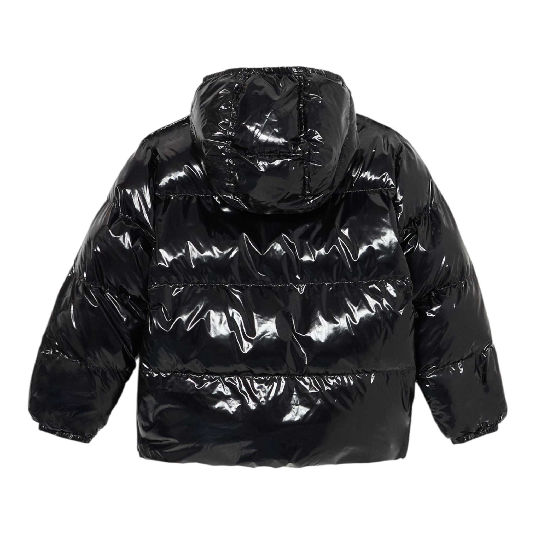 Dsquared2 Giubbino tinta unita con Zip E Cappuccio Nero per Bambino DQ3042 NERO DSQUARED2 