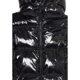 Dsquared2 Giubbino tinta unita con Zip E Cappuccio Nero per Bambino DQ3042 NERO DSQUARED2 