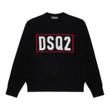 Dsquared2 Maglia Girocollo tinta unita Cn Stampa Nero per Bambino DQ3071 NERO DSQUARED2 
