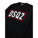 Dsquared2 Maglia Girocollo tinta unita Cn Stampa Nero per Bambino DQ3071XX NERO DSQUARED2 