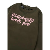 Dsquared2 Abito tinta unita Modello Felpe Verde per Neonata DQ3091 VERDE DSQUARED2 