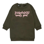 Dsquared2 Abito tinta unita Modello Felpe Verde per Bambina DQ3091XJ VERDE DSQUARED2 