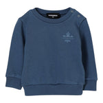 Dsquared2 Felpa Chiusa Girocollo tinta unita con Logo Petrolio per Bambino DQ3095XJ PETROLIO DSQUARED2 